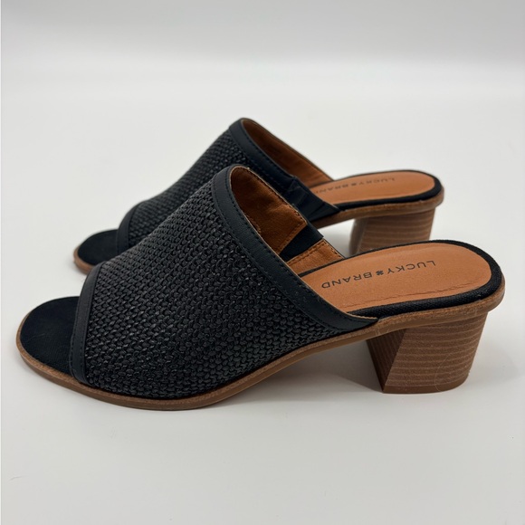 Lucky Brand Shoes - Lucky Brand Lenira Slide Sandals in Black Popcorn